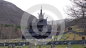Borgund stave church in Laerdal in Norway