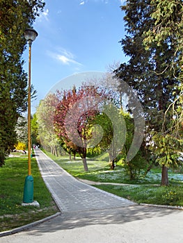 Borik park in Zilina, Slovakia