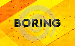 Boring abstract digital banner yellow background