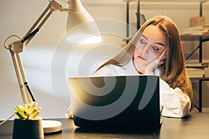 boring online meeting remote job sleeping woman