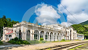 Borjomi Parki Railway Station in Georgia photo