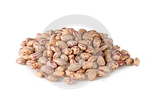 Borlotti beans isolated on a white background