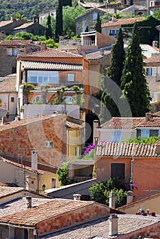 Bormes-les-mimosas village in France