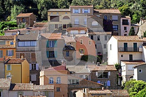 Bormes-les-mimosas village in France