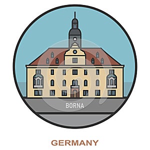 Borna. Cities and towns in Germany