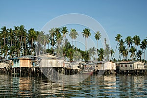 Borneo fishing village mabul island sabah borneo