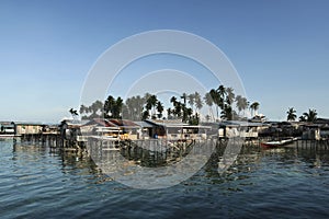 Borneo fishing village mabul island stitl houses