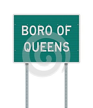 Boro of Queens road sign