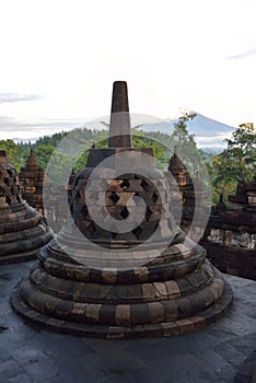 Borobudur, a 9th century Buddhist Temple in Magelang, Central Java