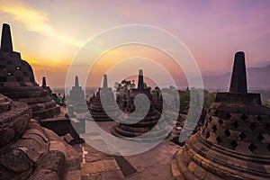 Borobudur, or Barabudur is a 9th-century Mahayana Buddhist temple in Central Java