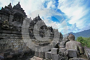 Borobudur the biggest budhist temple, Indonesia