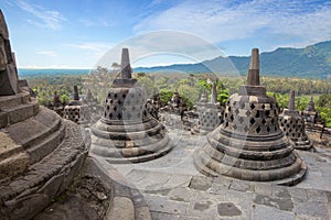 Borobudur the biggest budhist temple, Indonesia