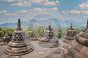 Borobudur the biggest budhist temple, Indonesia