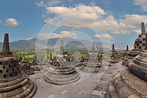 Borobudur the biggest budhist temple, Indonesia