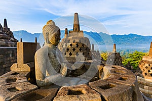 Borobudur Buddist Temple - island Java Indonesia