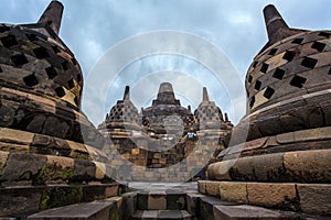 Borobudur Buddist temple Yogyakarta. Java, Indonesia