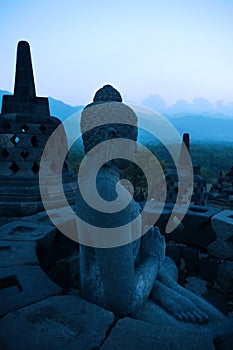 Borobudur at Dusk, Java, Indonesia