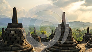 Borobudur Temple in East Java, Indonesia