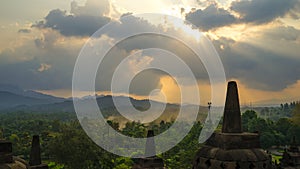 Borobudur Temple in East Java, Indonesia