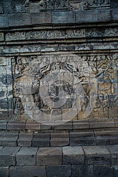 Borobudur Temple Relief, at Borobudur Temple Magelang Central Java Indonesia