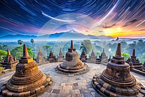 Borobudur Sunrise Indonesia photo