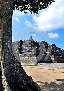 Borobudur Temple is a tourist destination in Asia - Indonesia.