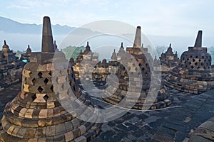 Borobudur Temple. Yogyakarta, Java, Indonesia.