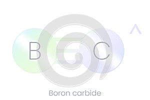 Boron carbide structure icon with gradient.