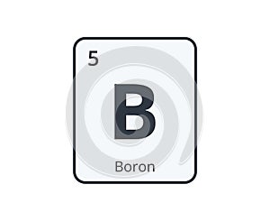 Boron Chemical Element Graphic for Science Designs.
