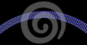Boron nitride nanotube structure isolated on black photo