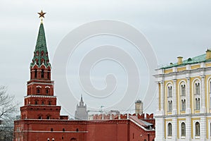 Borovitskaya Tower and Armoury Chamber, Kremlin, Moscow photo
