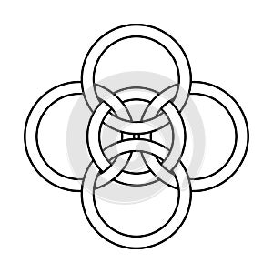 Borromean cross symbol icon