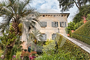 Borromeo Palace with botanical garden of Isola Madre on the lake Maggiore, Italy