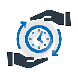 Borrow, clock Vector Icon which can easily modify