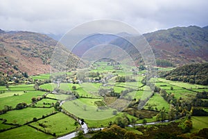 Borrowdale Valley from the fells