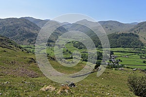 Borrowdale valley with Rosthwaite