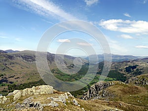 Borrowdale valley viewed from Rosthwaite Fell