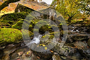 Borrowdale watermill, Lake District, UK.