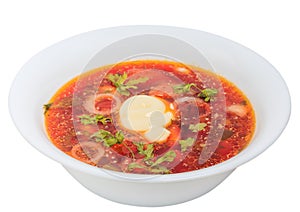 Borsch with beets and beans