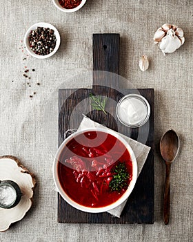 Borsch Ukrainian and Russian soup