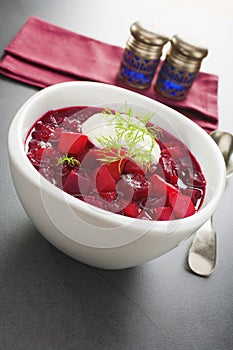 Borscht or Beetroot Soup Vertical