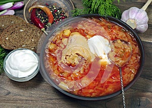 borscht Ukrainian national dish