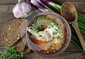 borscht Ukrainian national dish