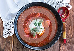 Borsh ukrainian traditional dish