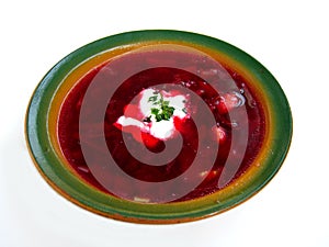 Borshch soup isolated