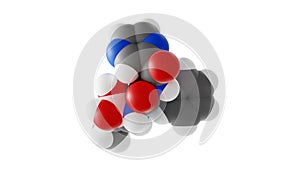 bortezomib molecule, velcade molecular structure, isolated 3d model van der Waals