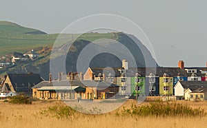 Borth station with headland in the background