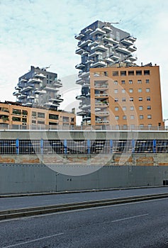 Bosco verticale, a new skyskraper in Milan Italy