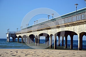 Boscombe pier in Dorset in England