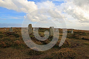 Boskednan Stone Circle - The Nine Maidens, Penwith, Cornwall, England